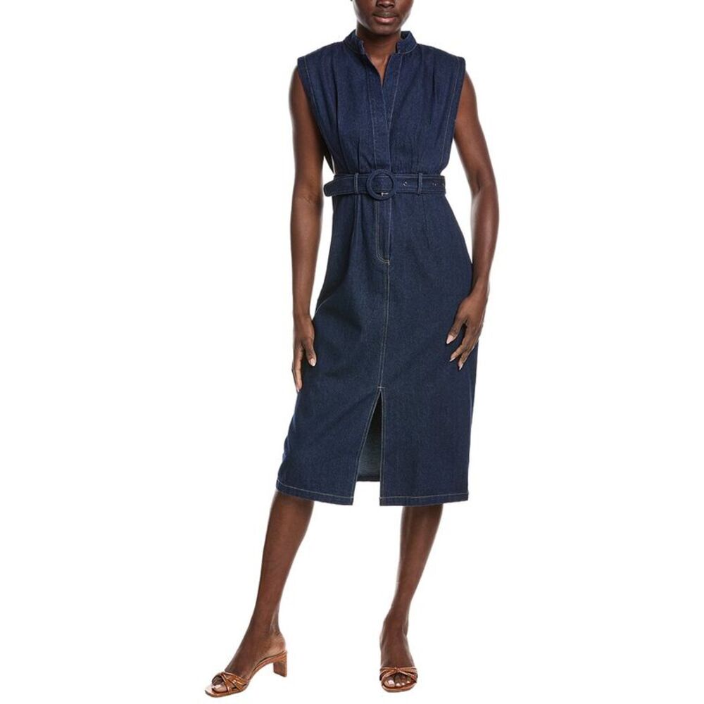 Gracia Womens  Denim Sleeveless Dress, Blue